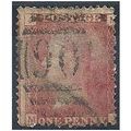 1858 SG43 1d Red Plate 100 Good Used Check Lett...