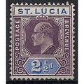 St Lucia 1904 SG68 2 1/2d Dull Purple & Ultrama...