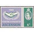 Ascension QEII 1965 ICY 6d Green Lavender Unmou...