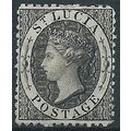 St Lucia 1876 SG15 (1d) Black Mounted Mint..