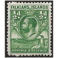 Falkland Islands 1929 SG116 1/2d Green Mounted ...