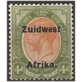 South West Africa 1923 SG5 4d Orange-Yellow & S...
