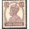 India 1940 - SG 266 - KGV1 ½a purple - used 6