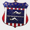 USA Swimming Lanes Crest Award Medal Red White ...