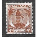 SELANGOR SULTAN ALAM SHAH MALAYA 1949 KG6 4c SG...