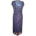 M&S Black Midi Lace Dress Size 12 UK