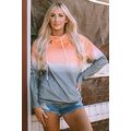 Multicolor Gradient Thumbhole Sleeve Pocketed Z...