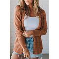 Redwood Burl Mix Pattern Hollowed Knit Open Fro...