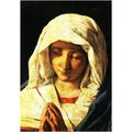Colour Postcard - Madonna at Prayer by GB Solari