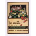 Railway Poster Art Postcard Underground Chess B...