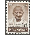 India 1948 SG305 1 1/2a Brown Gandhi 1st Anniv ...