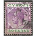 Cyprus 1921 SG87 30 Paras Violet & Green Fine U...