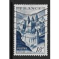 FRANCE 1947 18F BLUE CONQUES ABBEY SG 1022 FINE...