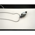 White black grey banded agate barrel pendant on...