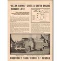 CHEVROLET 1957 clean living longer engine life ...