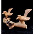 Birds Natural Wood Wildlife Ornament