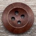 20mm Brown Wooden Buttons 4 Hole Cardigan Sewin...