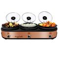 MegaChef Triple 2.5 Quart Slow Cooker and Buffe...