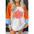 Light Grey HELLO PUMPKIN Patched Graphic Colorb...