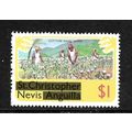 ST KITTS NEVIS 1980 SG 39a $1 COTTON PICKING U/...