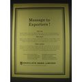 1962 Barclays Bank Ad - Message to Exporters