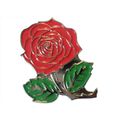 English Red Rose Garden Flower Metal Enamel Gar...