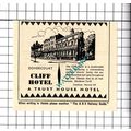 Cliff Hotel Dovercourt Essex Small Advert - 195...