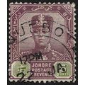 JOHORE 1921 5c wmk.MSCA Sc#107 USED PAQUEBOT ca...