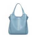 Genuine Leather Women Trendy Handbags Blue