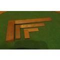 3 x Metal Set Squares - 8.25in, 5in, & 2in