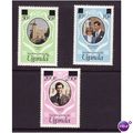 UGANDA 1981 ROYAL WEDDING SG341/343B SET 3 VALS...