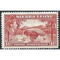 Sierra Leone 1938 SG190 1 1/2d Scarlet Mounted ...