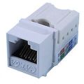 Slimline Cat6a Keystone Jack, White, RJ45 Femal...