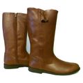 ZARA NIB SIZE 6 BROWN LEATHER KNEE-HI BOOTS FAU...