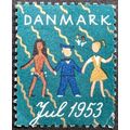 STAMP Denmark 1953 Cinderella Label Dancers