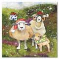 Christmas Cards Felted Sheep Pack of 6 Xmas Car...