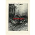 Stag Poaching, Book Illustration (Print), 1896