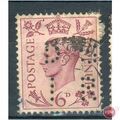 GB stamps 1937-47 KGV1 - 6d purple SG470 perfin...