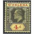 St Helena 1908 SG66 4d Black & Red/Yellow Mount...