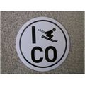 I Ski Colorado 3.25 inch Round Sticker Decal
