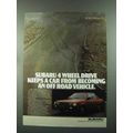 1987 Subaru Car Ad - Keeps From Being Off Road