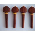 Violin Pegs, undyed polished Ebony, white boxwo...
