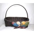 Dark Brown Basket with Adorable 2 "Stuffed Pill...