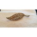 Vintage Roman Rhinestone Gold Tone Brooch