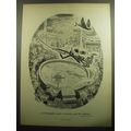 1958 The Philadelphia Bulletin Ad - Cartoon by Richard Decker - Fin and Fowl