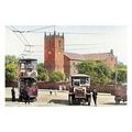 ptc1375 - Durham - Tram, Bus, & Truck outside H...