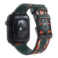 Ethnic Leather Watchband For Apple Watch Series...