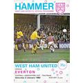 WEST HAM UNITED v EVERTON FA CUP 3RD ROUND 1982
