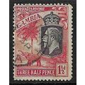 GAMBIA 1922-9 GV 1½d USED SG125