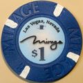 Mirage. $1 Casino Chip. Las Vegas, NV. Y27.